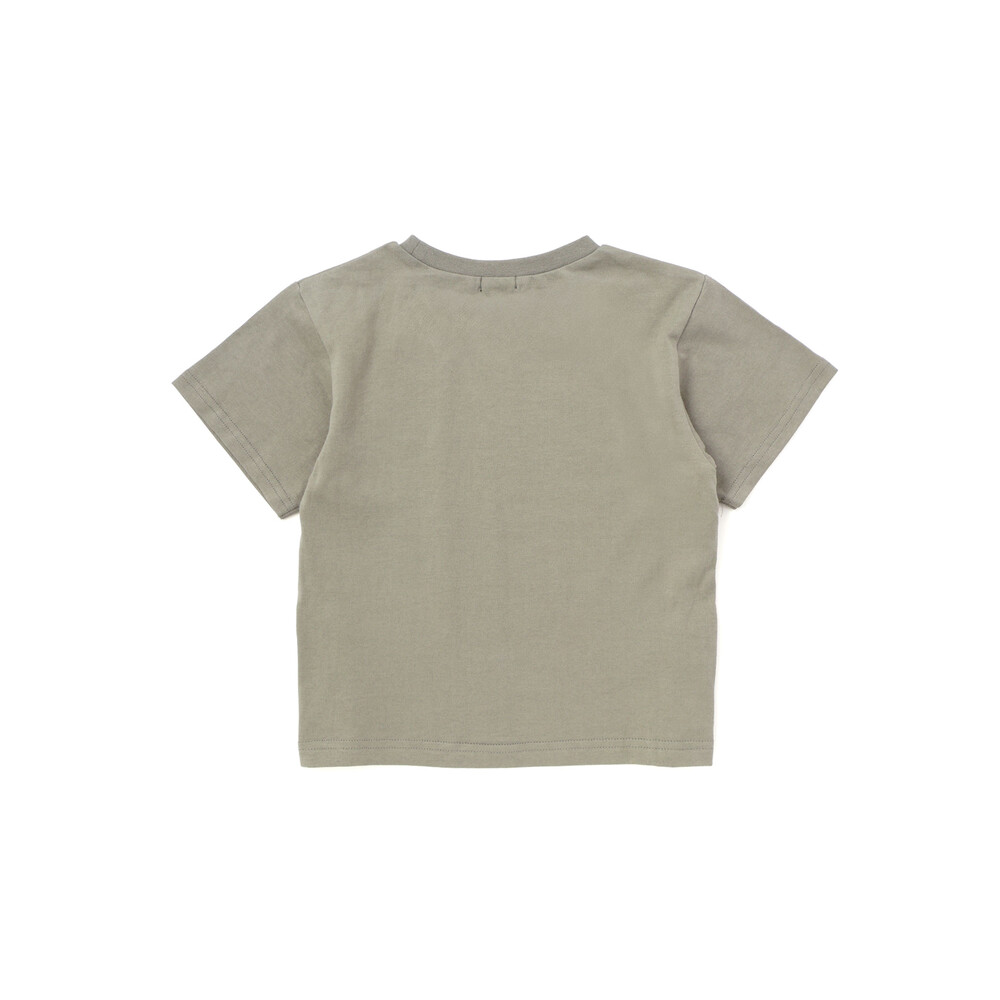 缶バッジ風立体プリント半袖Tシャツ+ロゴ長袖Tシャツ セット(90~160cm) ブルー 90cm