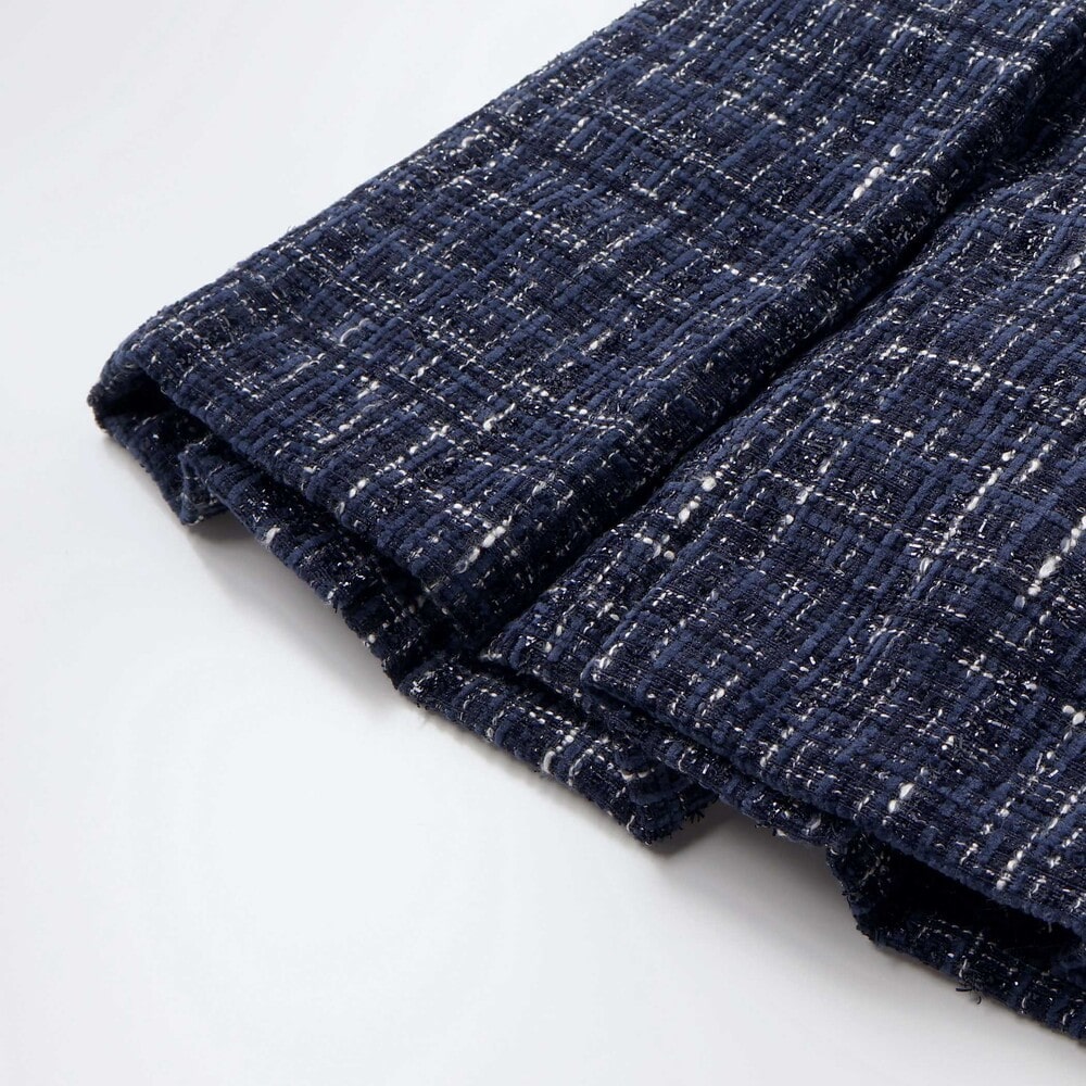 【お揃い】エタンセルラメツイードプリーツジャンパースカート(100~150cm) レッド系 100cm