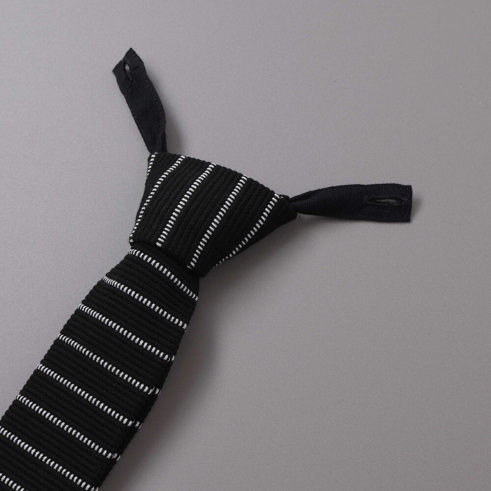 ニットタイ付きスムースストレッチ長袖シャツ(90~140cm) ホワイト 100cm