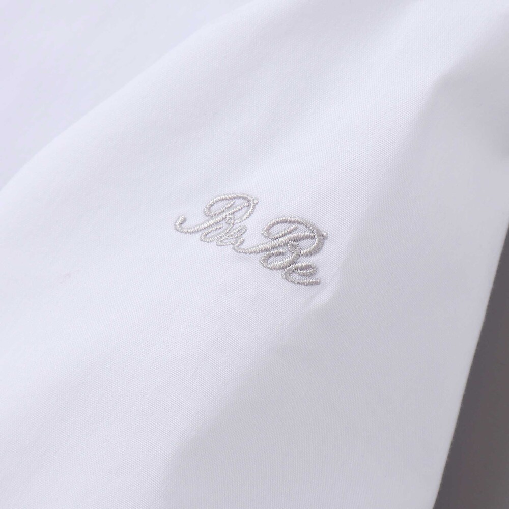 ストレッチウェザー付け襟キャンディスリーブブラウス(90~160cm) ホワイト 90cm