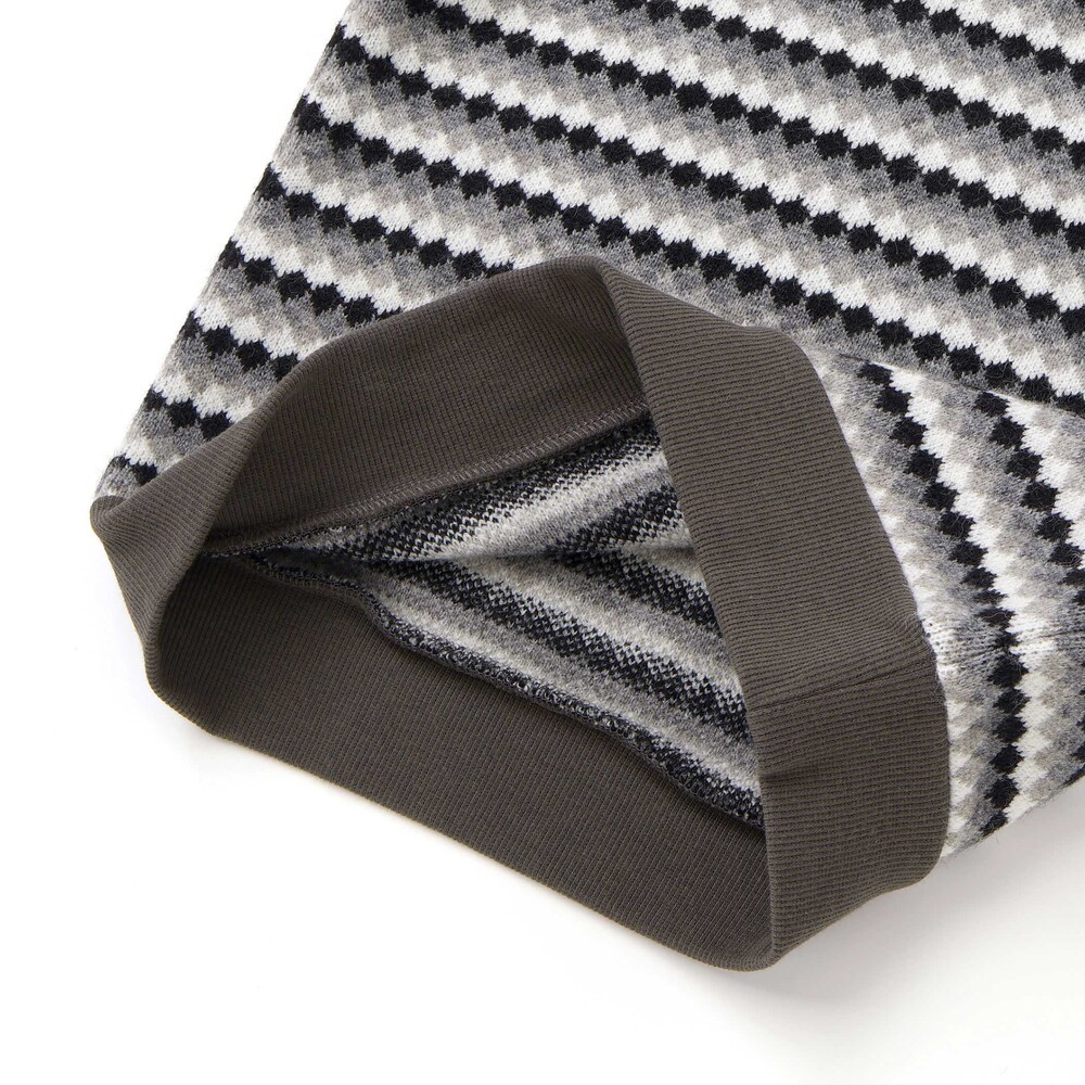 ダイヤMIXボーダーカットニットプルオーバー(90~150cm) ブルー系 90cm