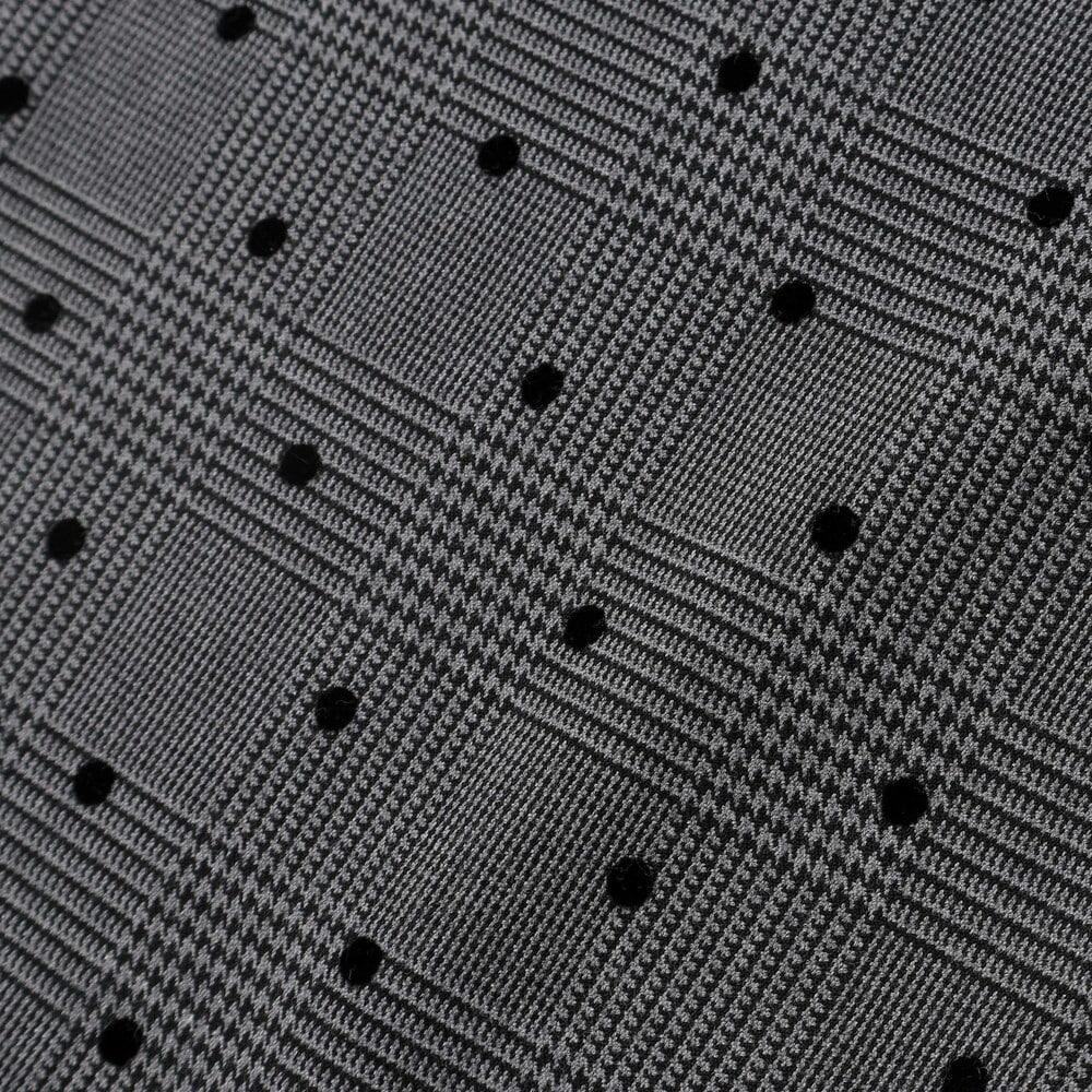 【お揃い】グレンチェック×ドットツータックワイドパンツ(100~160cm) グレー系 100cm