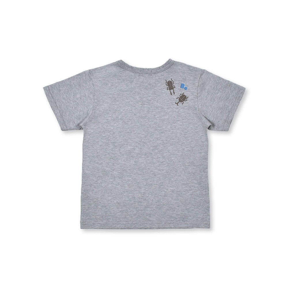 【 蓄光 プリント 】 昆虫 カブトムシ クワガタ ロゴ Tシャツ (90~150cm) グリーン 100cm