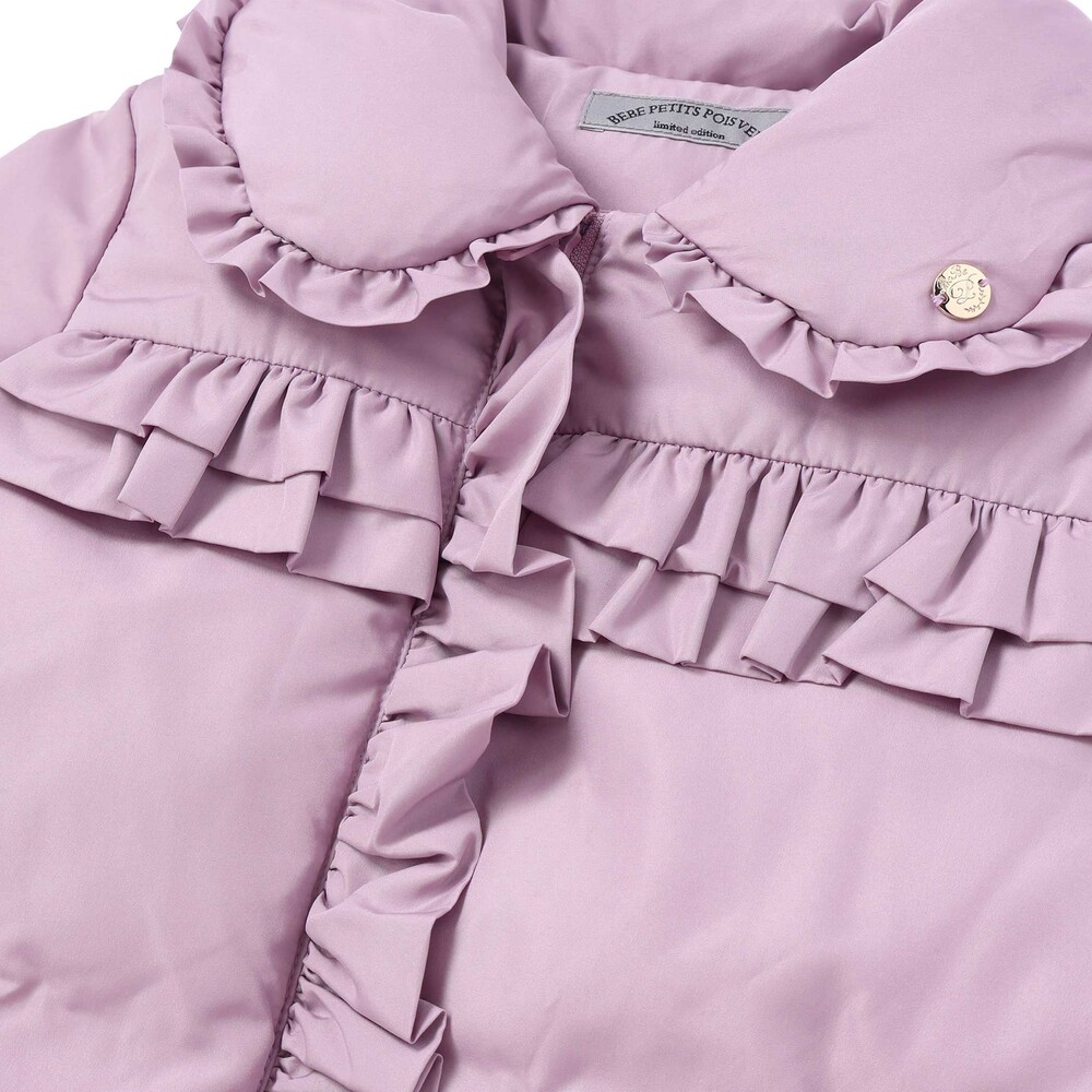 【限定商品】フリルタフタダウンコート(95~160cm) ネイビー 95cm
