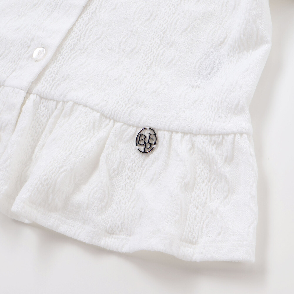 【限定商品】ペプラムカーディガン(95~150cm) ブラック 95cm