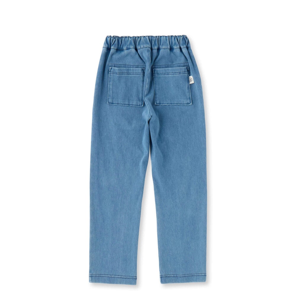 【店舗限定】フロントタックボンディングデニムパンツ(95~150cm) ネイビー 95cm