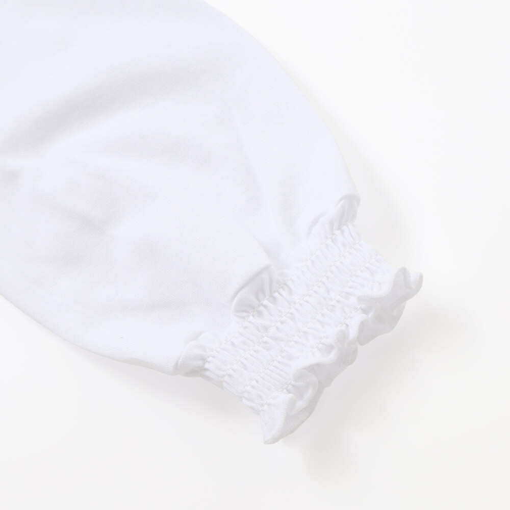 【限定商品】天竺花レースポケットロングTシャツ(95~150cm) ネイビー 95cm