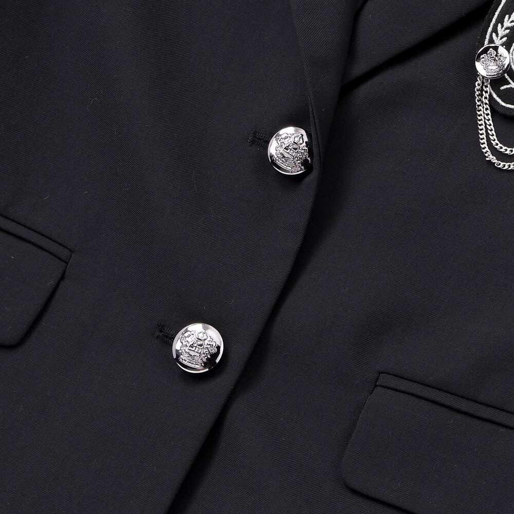 エンブレムジャケット(140~160cm) ブラック 140cm