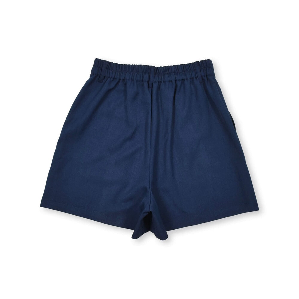 ニコ☆プチ 掲載 】麻調スラブショートパンツ(130~160cm)(130cm