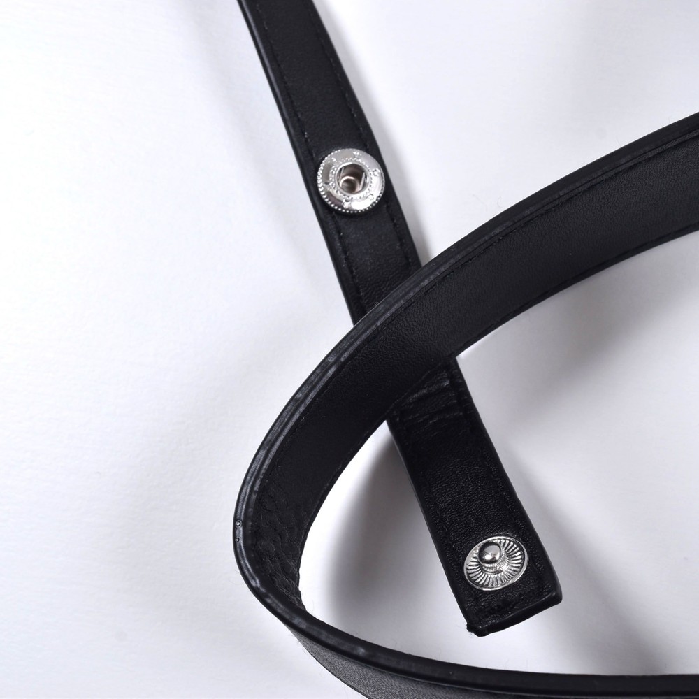 【ニコ☆プチ掲載】クリア エコレザー ハーネスベルト ホワイト ワンサイズ