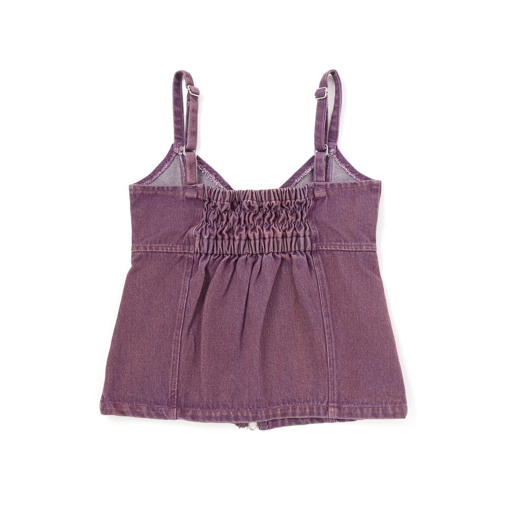 デニムビスチェ&TシャツSET(130~160cm) パープル 130cm