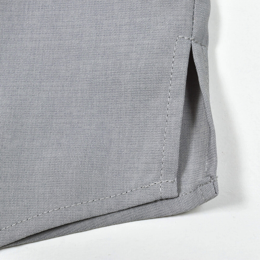 【接触冷感】ファンマートロストレッチパイピングバイカラーシャツ(100~160cm) グレー 100cm