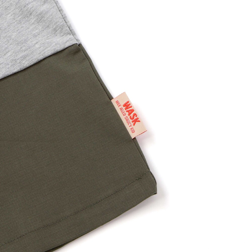 リップストップ切替カレッジロゴTシャツ(100~160cm) グレー 100cm