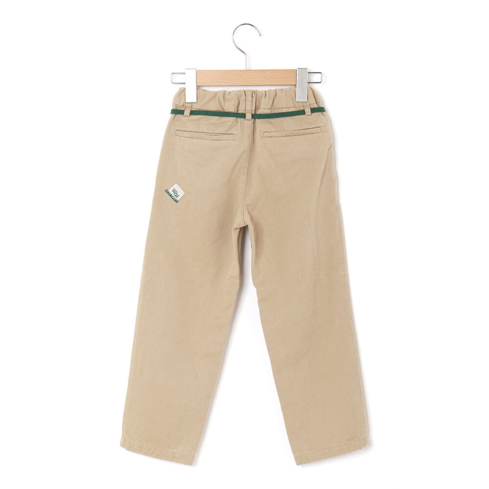 ツイルカラーコードストレートロングパンツ 親子お揃い(110~140cm) ブラウン M(110~125cm)