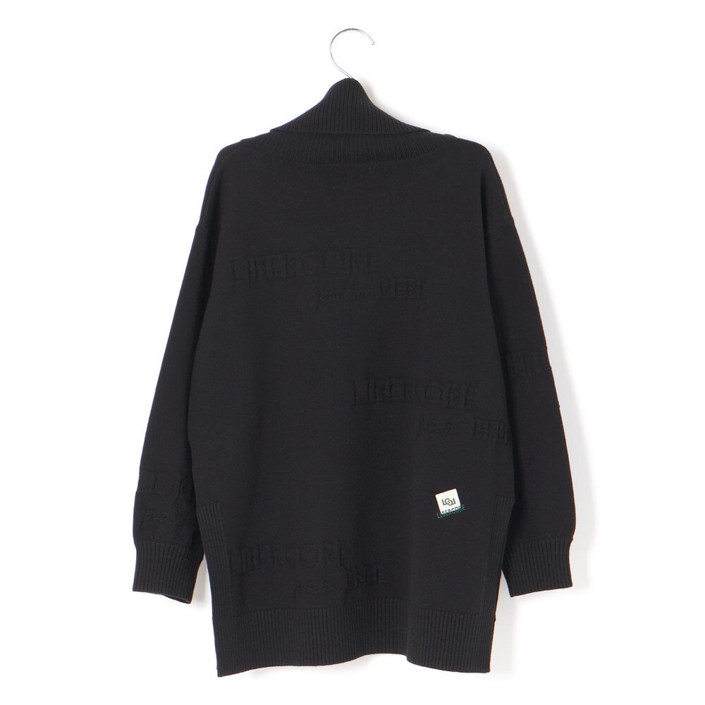 ロゴジャガードタートルネックロングセーター親子お揃い(95~140cm) グレー S(95-110cm)