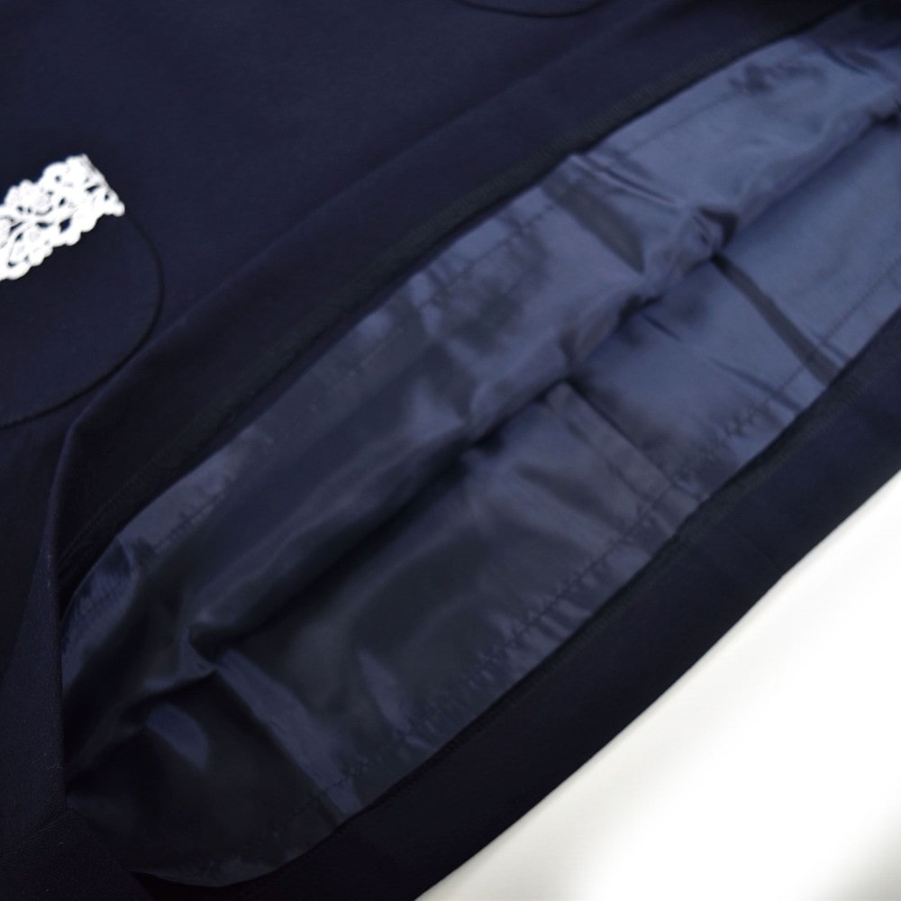 フォーマル ポンチ 襟レース 台形 ジャンパースカート ワンピース (90~140cm) グレー 110cm