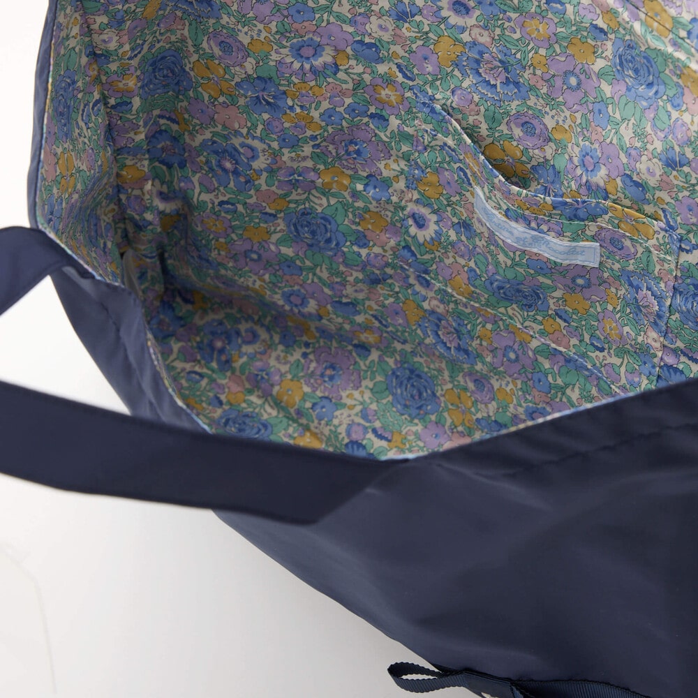 リバティタナローン裏地レッスンバッグ ネイビーxネイビー系 ワンサイズ