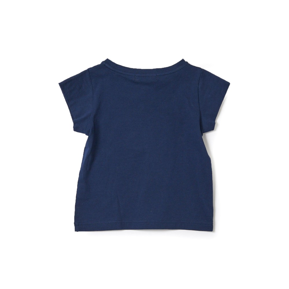TCロゴ グリッター プリント 半袖 Tシャツ (90~140cm) ネイビー 90cm