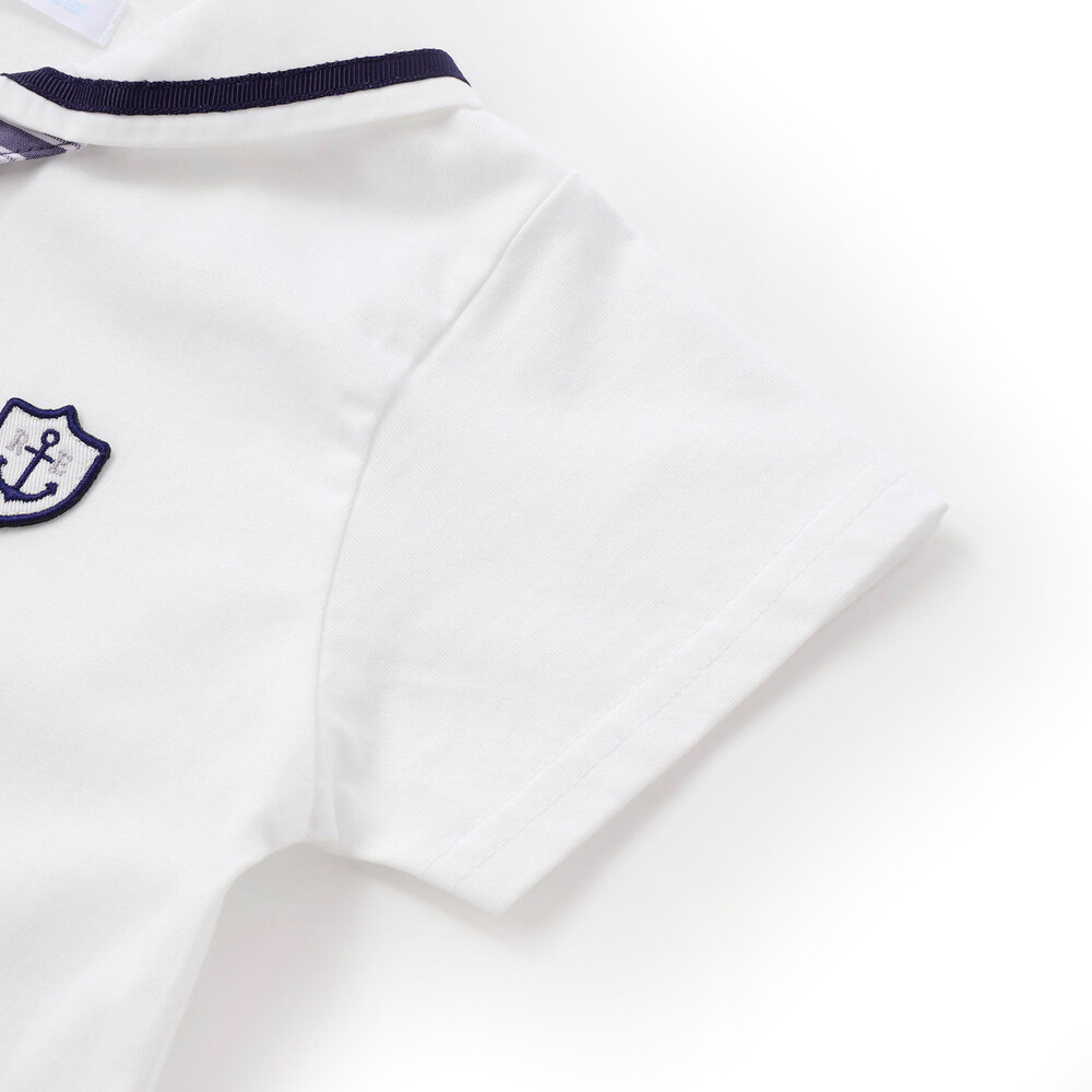 【お揃い】天竺マリンブラウスベビー(70~90cm) ホワイト S(70-80cm)