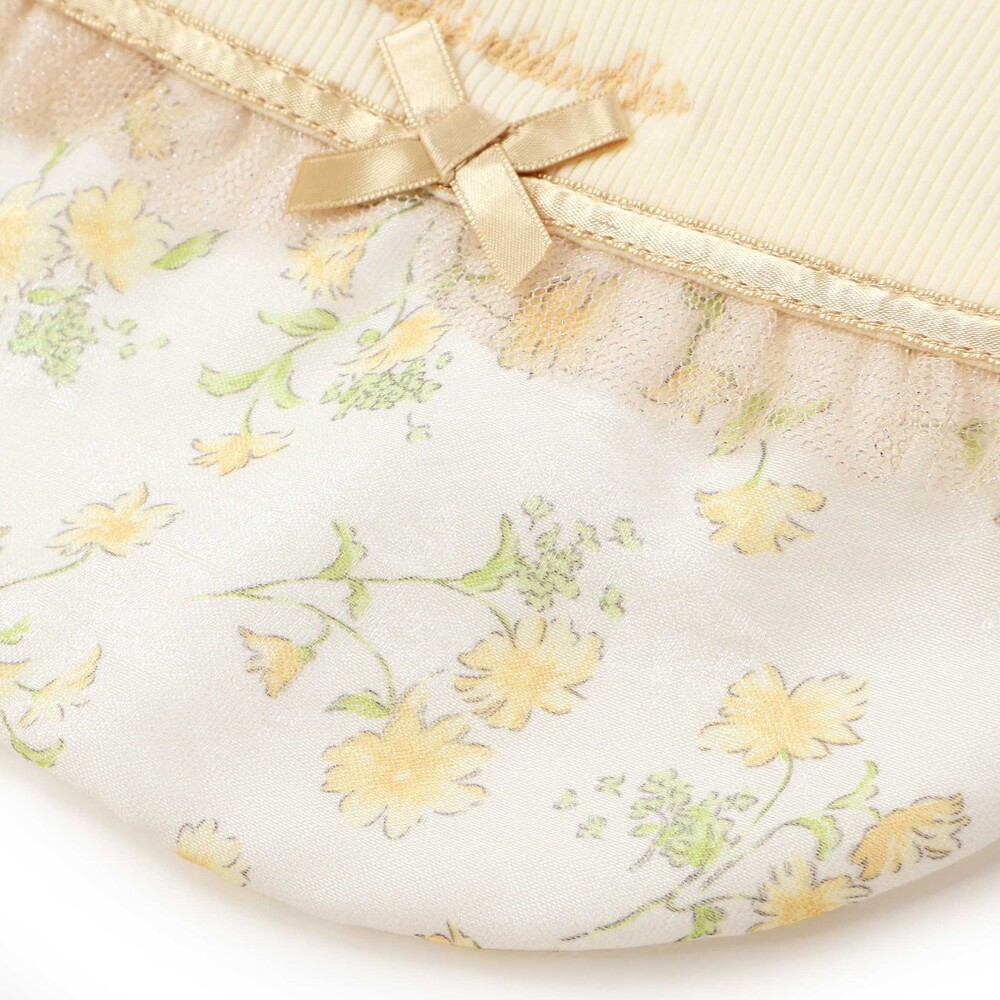 【お揃い】テレコシフォンフラワーチュールスタイ ベビー ピンク系 ワンサイズ