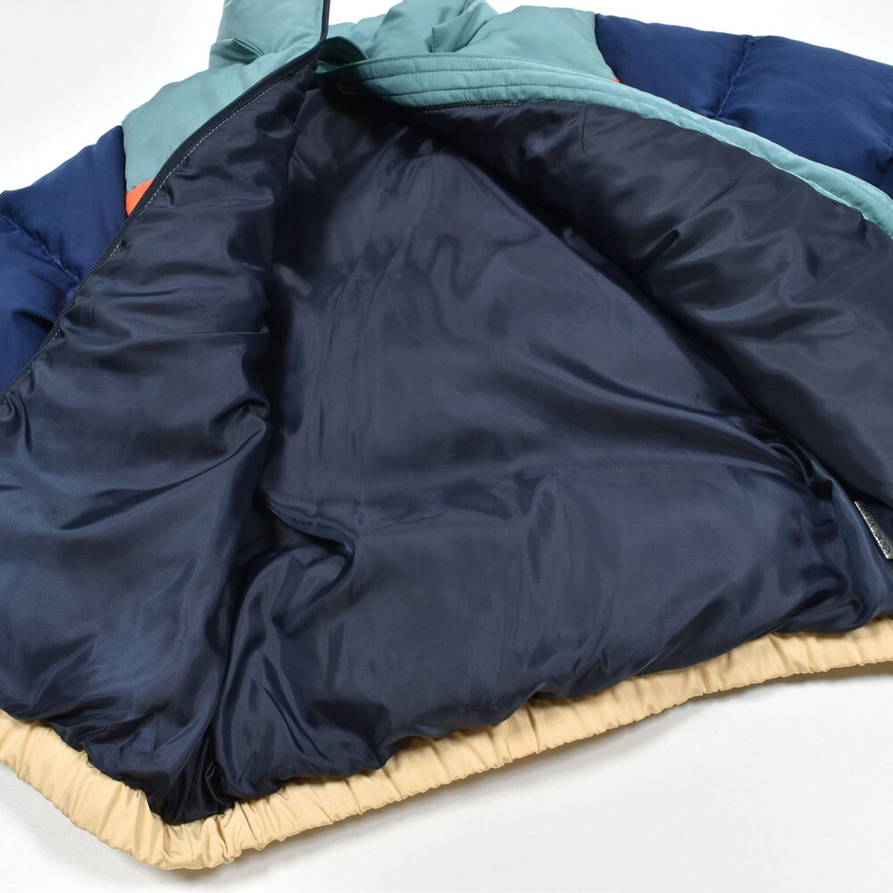 配色切り替えダウンコート(90~130cm)(90cm グリーン系): ジャケット