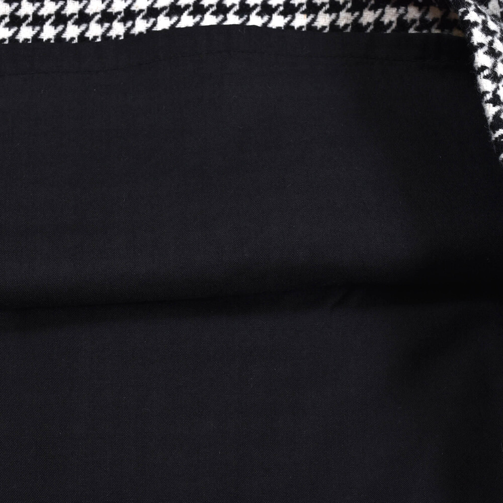 千鳥 柄 チェック 柄 ドッキング ワンピース (80~130cm) ブラック 90cm