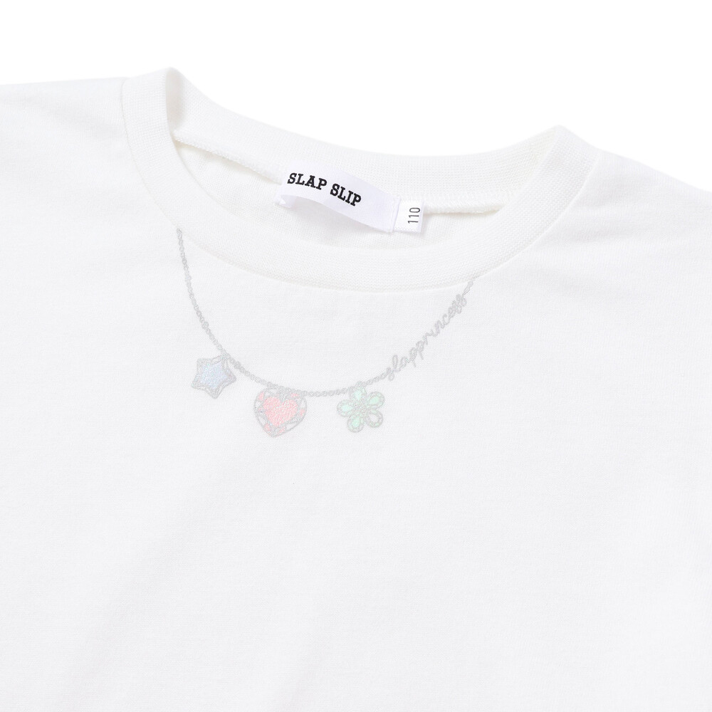 【スラプリ】袖口フリルTシャツ+裾刺しゅうチュニックセット(90~130cm) ピンク 90cm
