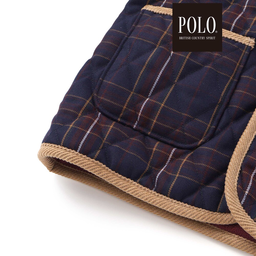 【POLO BCS(ポロ・ビーシーエス)×SLAP SLIP】フード付きキルトアウター(80~130cm) ネイビー系 80cm
