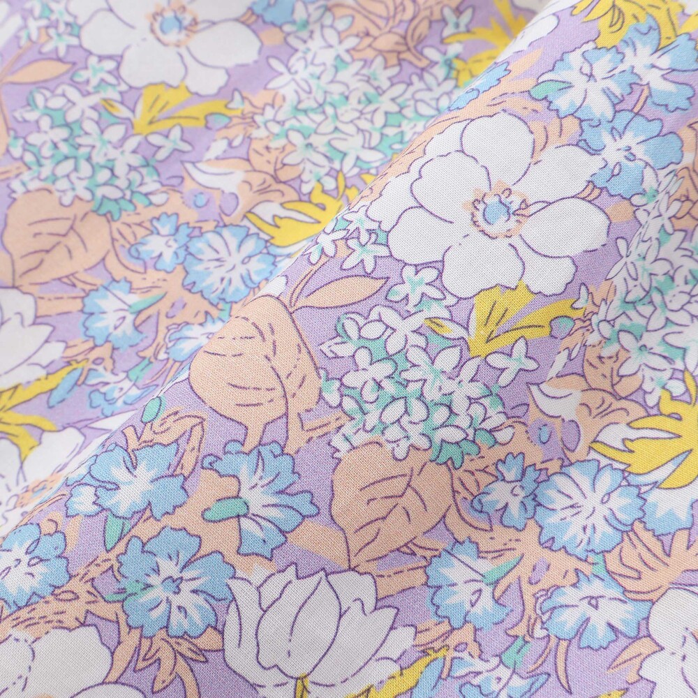 花柄肩フリルチュニック(80~130cm) ピンク系 80cm