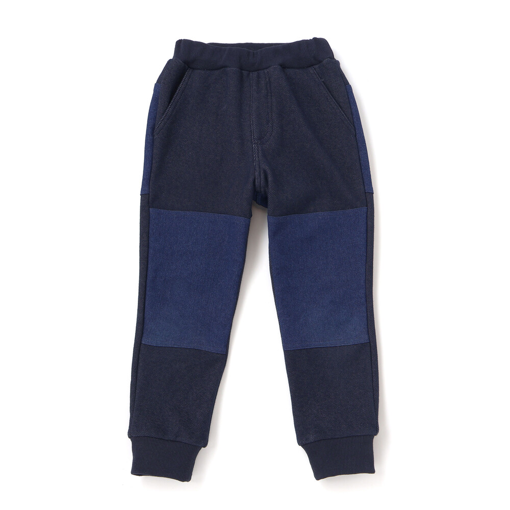 【GANJYO】裏シャギーおしりひざ強化頑丈パンツ(80~130cm) ネイビー 80cm