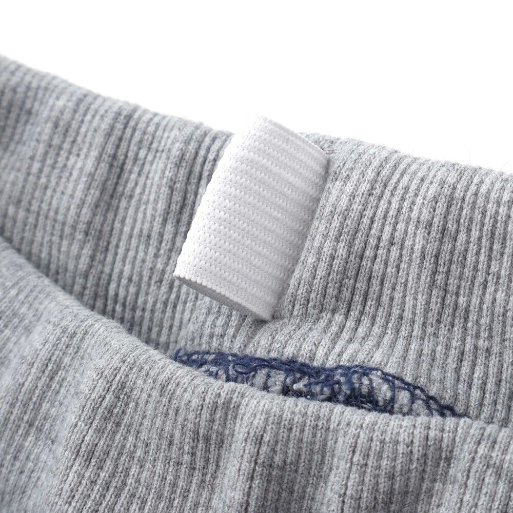 恐竜くるまキーチェーン刺しゅうデニムニットパンツ(80~130cm) ネイビー 80cm