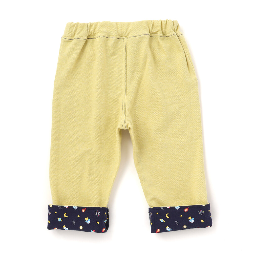 裾折り返し7分丈ツイルパンツ(80~120cm) ブルー 80cm