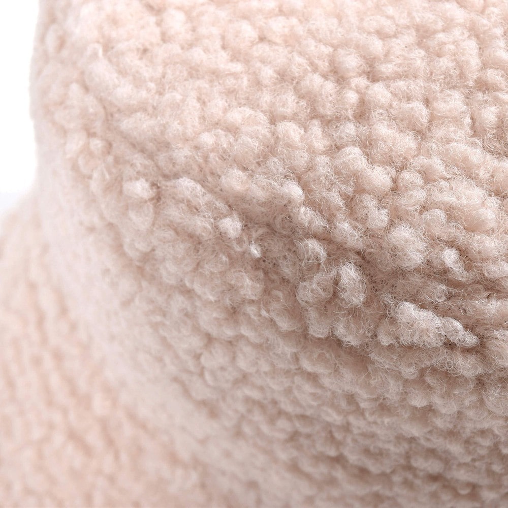 ユニセックス ボア × スエード リバーシブル バケットハット (52~54cm) ベージュ S(52cm)