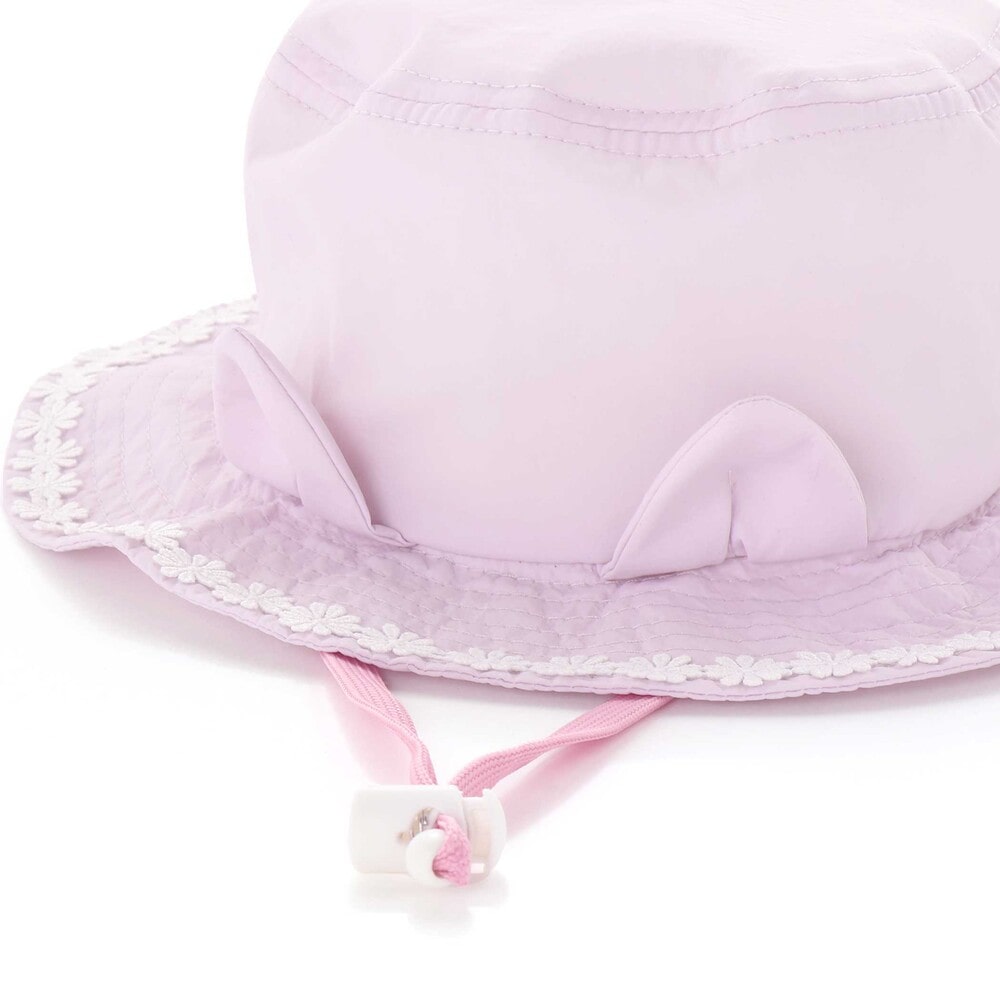 ウサギxネコ耳付きサファリハット(50~54cm) ピンク 52cm