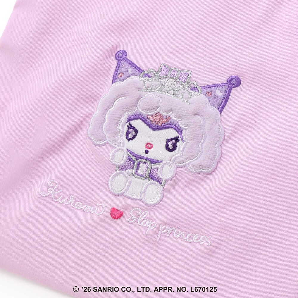 【サンリオキャラクターズxSLAPSLIP】モチーフパッチ刺しゅう巾着 ピンク ワンサイズ