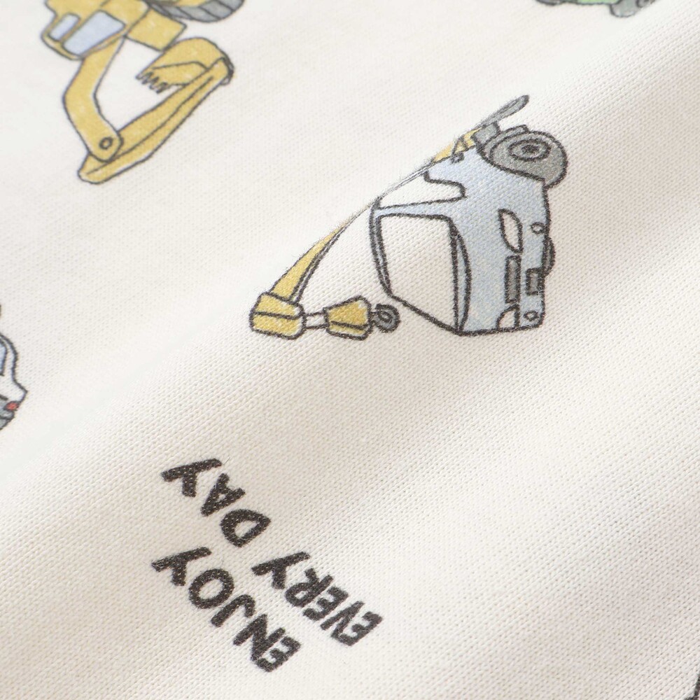 総柄プリント胸ポケット刺しゅう半袖Tシャツ(80~130cm) イエロー系 80cm