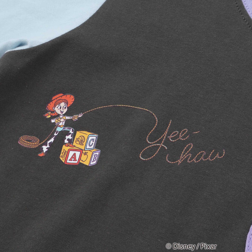 【トイ・ストーリー(Toy Story)コレクション】キャラクタープリントバイカラー半袖Tシャツ(80~130cm) ホワイト 80cm