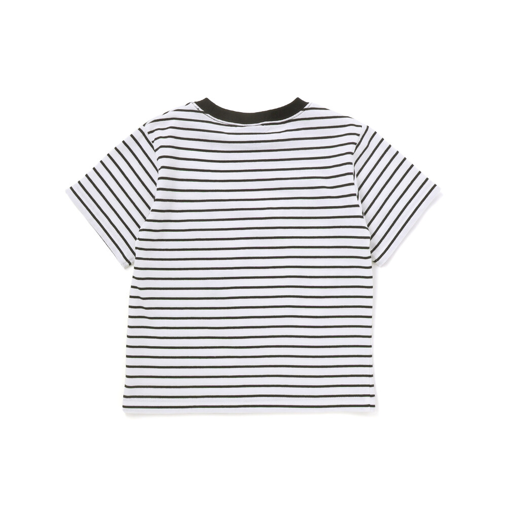 【ディズニーコレクション】キャラクター刺しゅうボーダー半袖Tシャツ(80~130cm) ピンク系 80cm