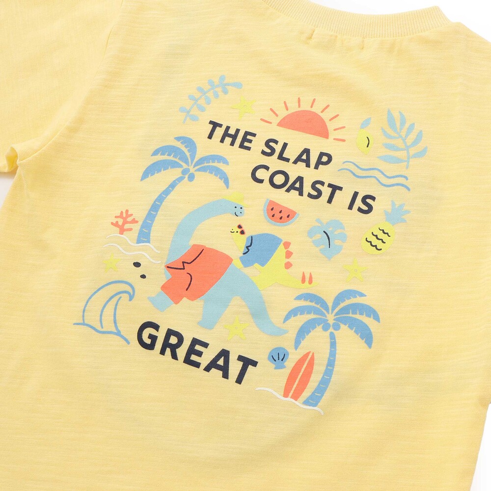 【お揃い】ポシェットトロンプイユ半袖Tシャツ(80~130cm) イエロー 80cm