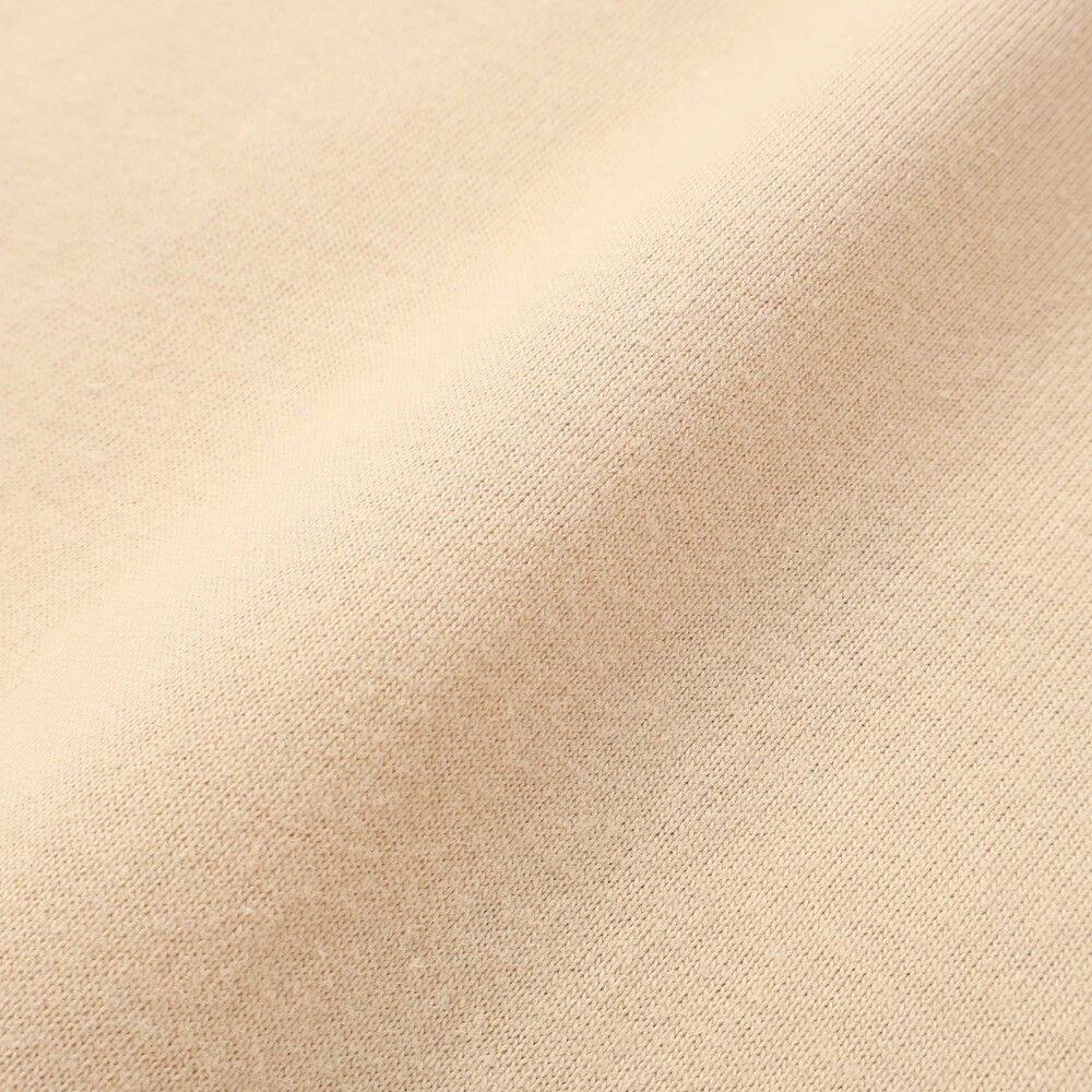 【お揃い】モチーフ刺しゅうチェック切り替え長袖Tシャツ(80~130cm) オフホワイト 80cm