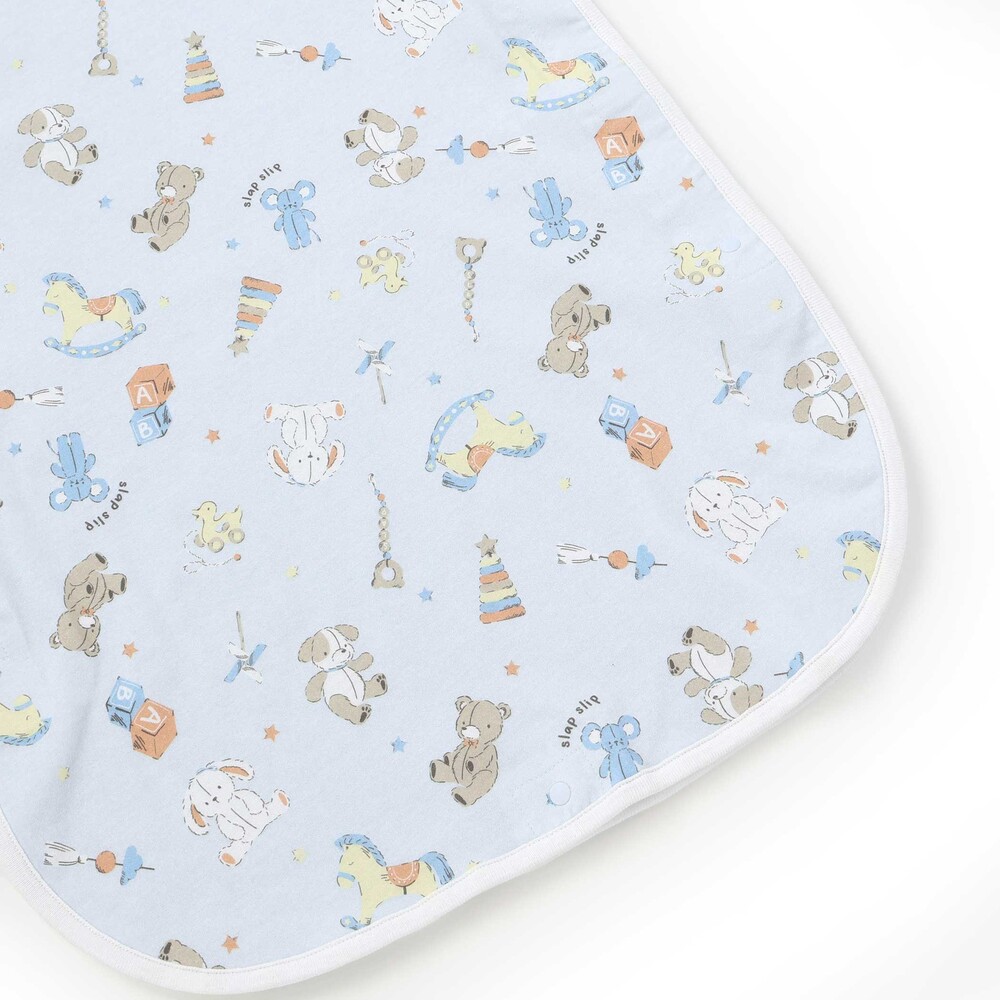 【UVカット/接触冷感/お揃い】レモンおもちゃ総柄スリーパーベビー ホワイト系 ワンサイズ