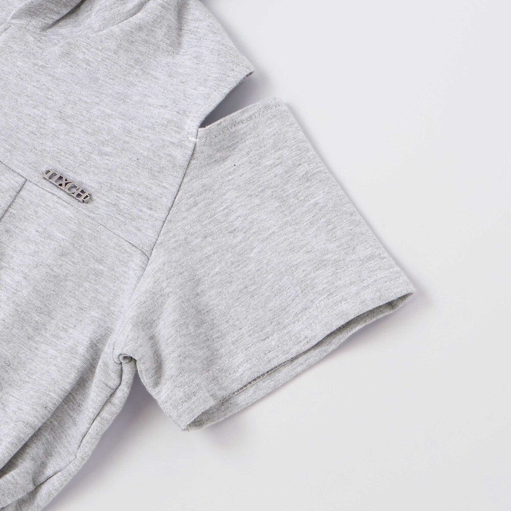 フルジップ肩あきフードワンピース(110~150cm) グリーン 110cm