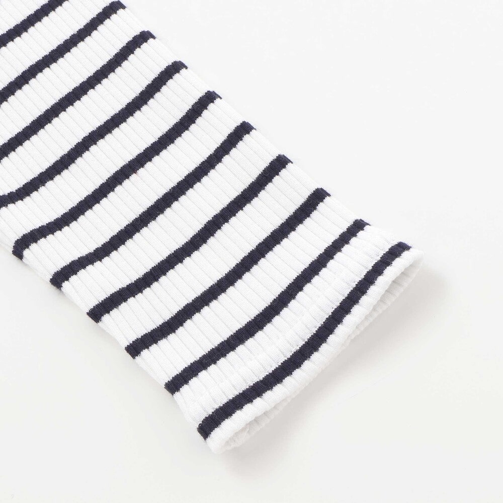 ラメジョーゼットシャーリングキャミ+リブボーダー長袖Tシャツセット(90~160cm) ホワイト 90cm