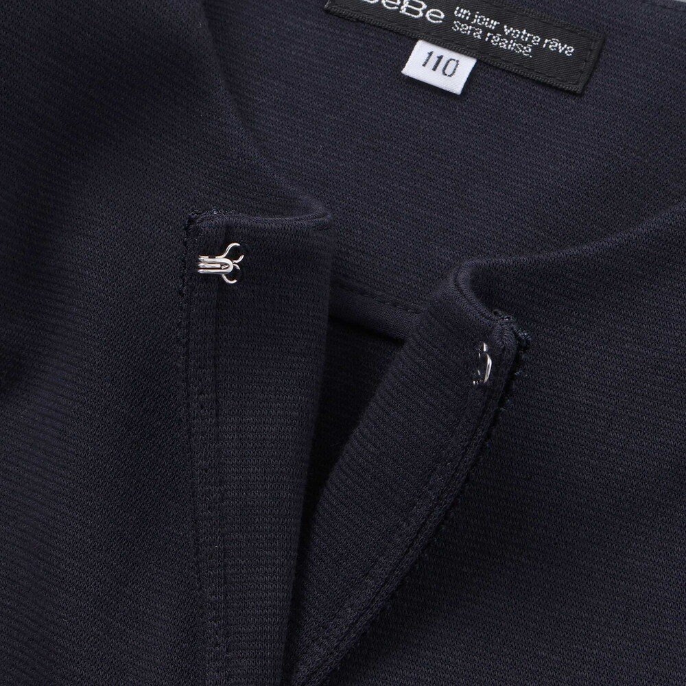 リップルポンチノーカラージャケット(110~130cm) ホワイト 110cm