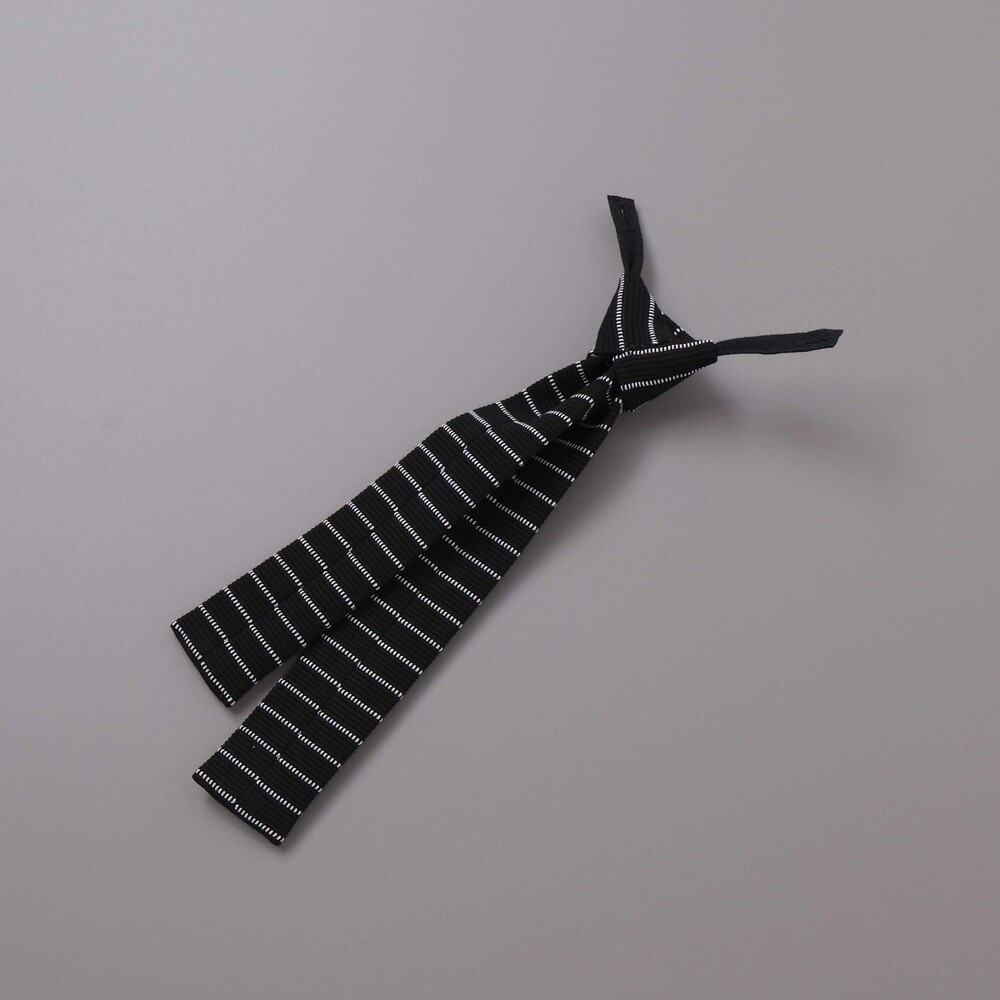 ニットタイ付きスムースストレッチ長袖シャツ(90~140cm) ホワイト 100cm