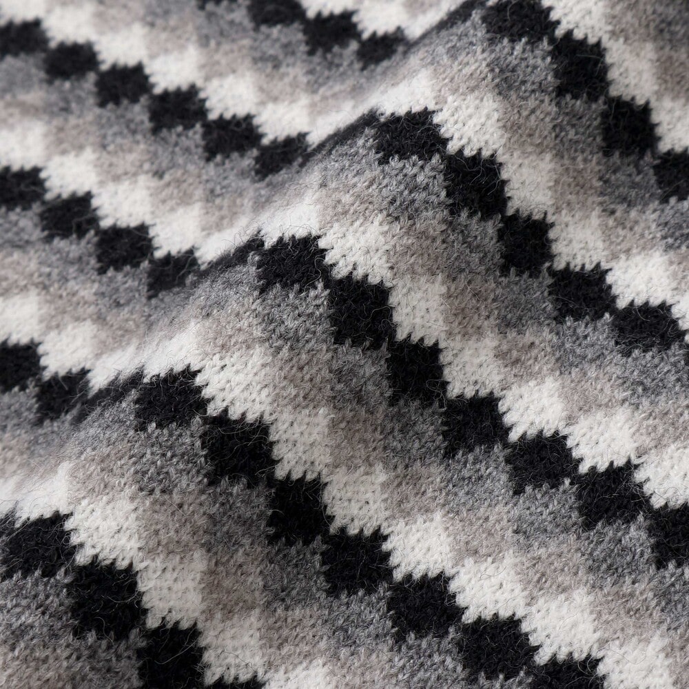 ダイヤMIXボーダーカットニットプルオーバー(90~150cm) ブルー系 90cm