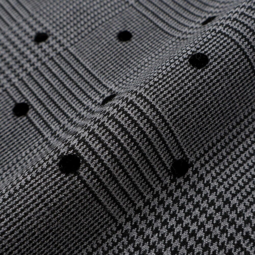 【お揃い】グレンチェック×ドットツータックワイドパンツ(100~160cm) グレー系 100cm