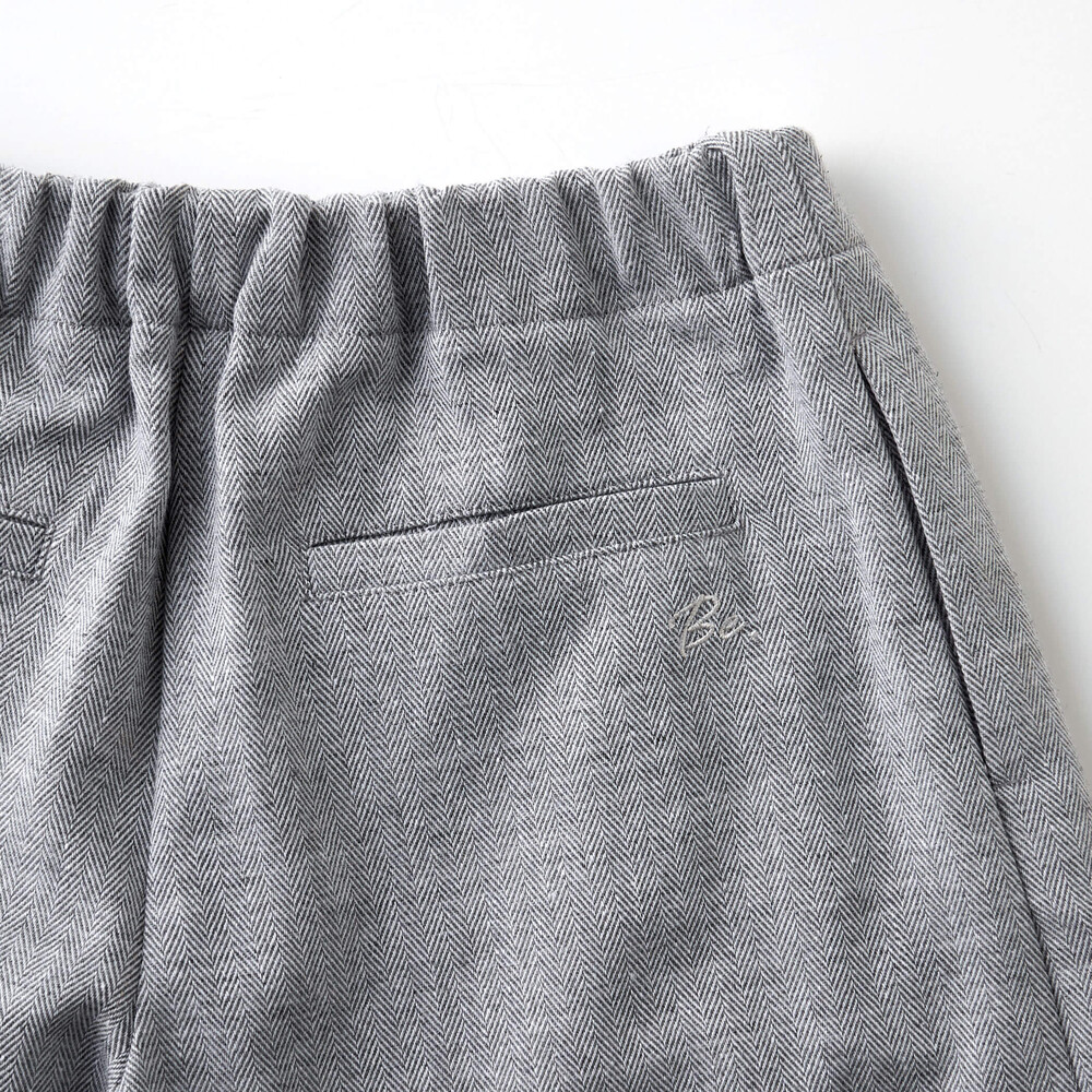 ヘリンボンダブルボタンキュロットパンツ(90~150cm) ブラウン 90cm