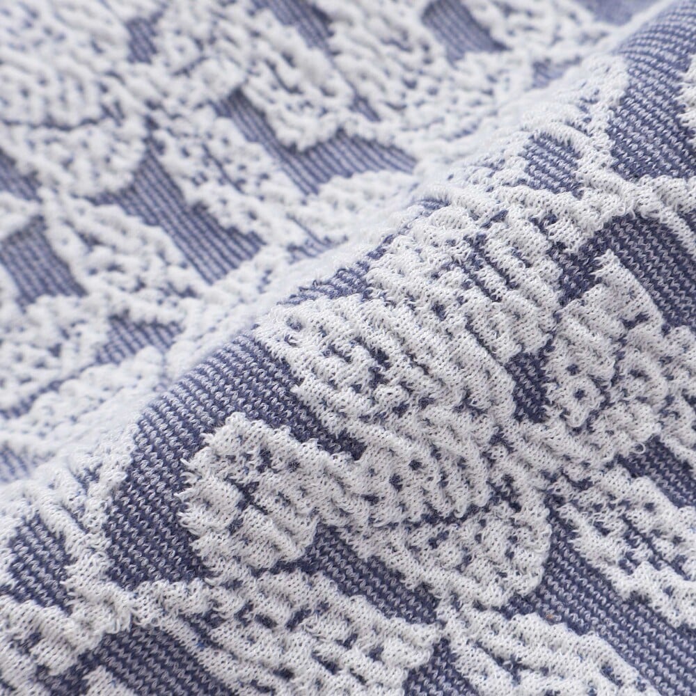 花ジャカードフリルワンピース(95~150cm) ブルー系 95cm