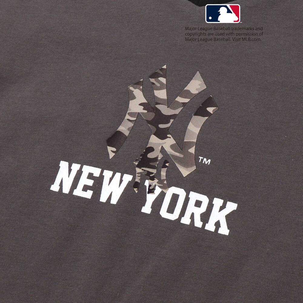 【MLB】 モチーフ VネックTシャツ(100~160cm) グレー 100cm
